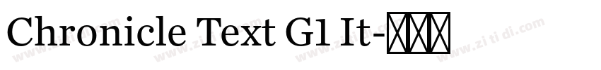 Chronicle Text G1 It字体转换